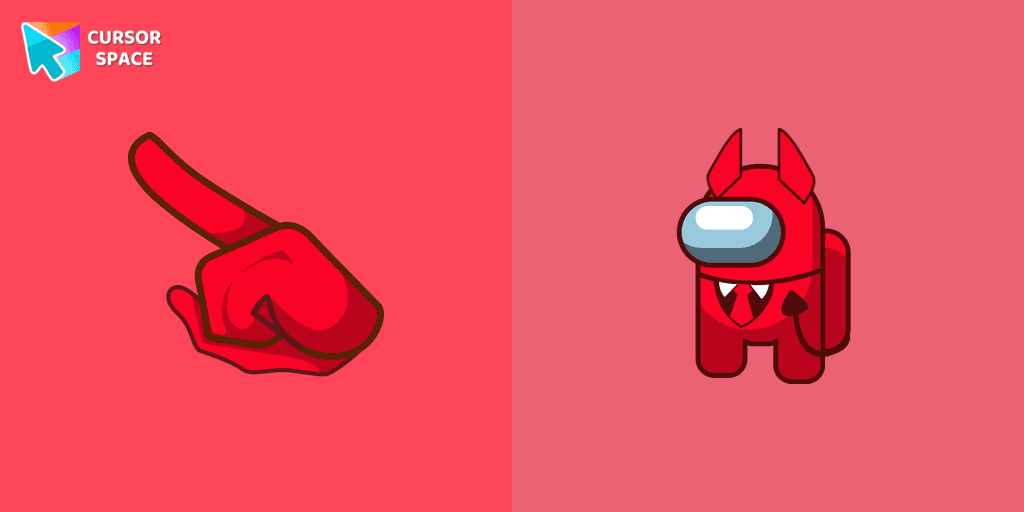 Among Us Devil Character cursor cursor pack